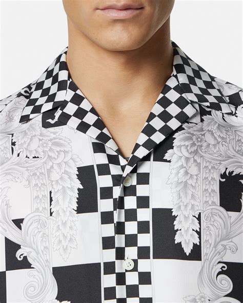 medusa versace shirt men|Versace Medusa contrasto shirts.